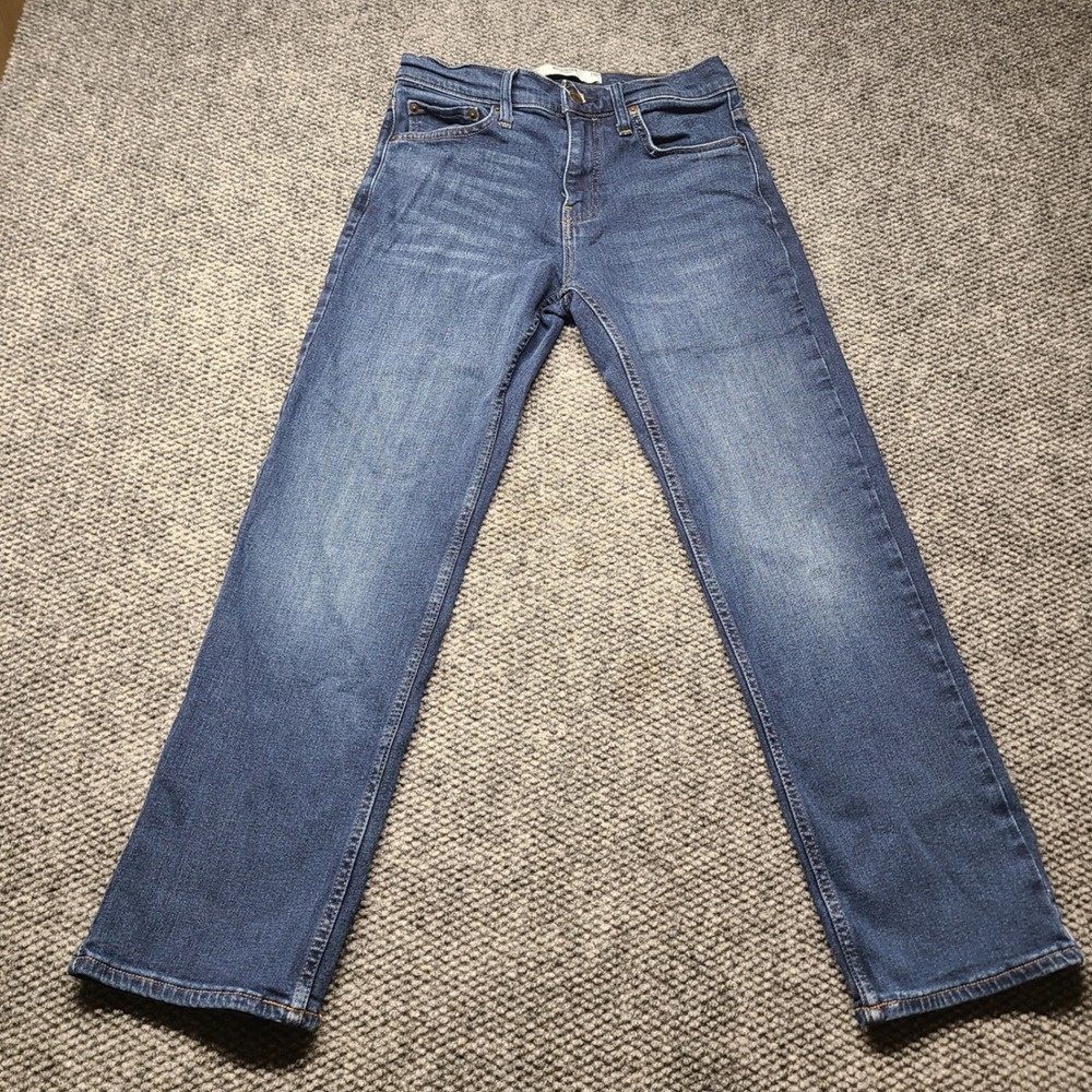 Hollister Mens Straight Leg Jeans Medium Wash Blue Denim W28 L30 Classic Fit